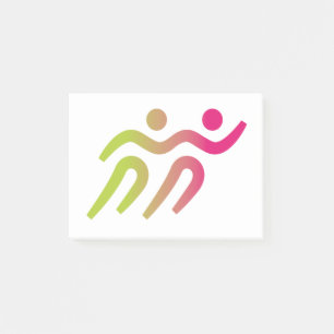 Post-it® illustration du groupe de coureurs