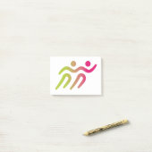 Post-it® illustration du groupe de coureurs (Sur un bureau)