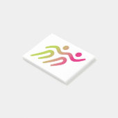Post-it® illustration du groupe de coureurs (Incliné)