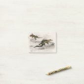 Post-it® Illustration du lézard alligator (Sur un bureau)