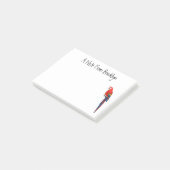 Post-it® Illustration du perroquet de macaw Scarlet (Incliné)