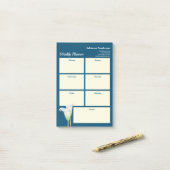 Post-it® Illustration du planificateur hebdomadaire White C (Sur un bureau)