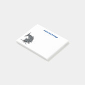 Post-it® Illustration du poisson-chat mignon (Incliné)