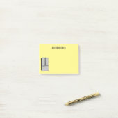 Post-it® Illustration du réfrigérateur de porte française (Sur un bureau)