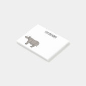 Post-it® Illustration du rhinocéros de Javan (Incliné)