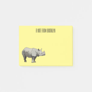 Post-it® Illustration du rhinocéros de Javan