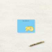 Post-it® Illustration du serpent python birman (Sur un bureau)