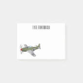 Post-it® Illustration d'un avion militaire (Devant)