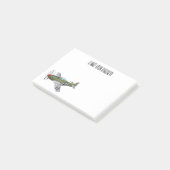 Post-it® Illustration d'un avion militaire (Incliné)