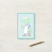 Post-it® Illustration D'Un Boucher Rex Tyrannosaurus. (Sur un bureau)