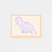 Post-it® Illustration D'Un Brachiosaurus Mère Et Enfant. (Devant)