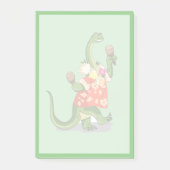 Post-it® Illustration D'Un Brontosaurus Jouant À Maracas. (Devant)