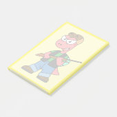 Post-it® Illustration D'Un Chasseur De Spinosaure Avec Arme (Incliné)