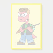 Post-it® Illustration D'Un Chasseur De Spinosaure Avec Arme (Devant)