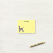 Post-it® Illustration d'un chien hound afghan (Sur un bureau)