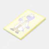Post-it® Illustration D'Un Chimiste Brontosaurus. (Incliné)