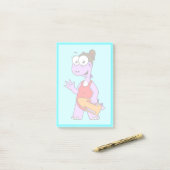 Post-it® Illustration D'Un Gardien À Vie Tyrannosaurus Rex. (Sur un bureau)