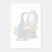 Post-it® Illustration D'Un Iguanodon Mettant Sur Le Maquill (Devant)