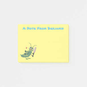 Post-it® Illustration d'un insecte du cricket vert mou