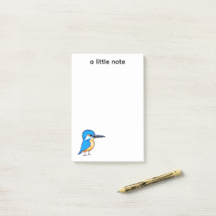 Post-it® Illustration d'un joli martin-pêcheur bleu