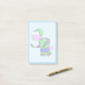 Post-it® Illustration D'Un Joueur De Spinosaurus. (Sur un bureau)