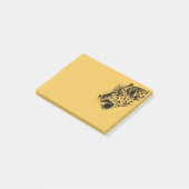 Post-it® Illustration d'un léopard tiré à la main noir et j (Incliné)