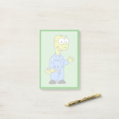 Post-it® Illustration D'Un Mécanique Brontosaurus. (Sur un bureau)