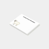 Post-it® Illustration d'un mouton joyeux (Incliné)