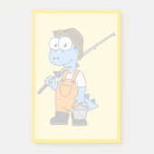 Post-it® Illustration D'Un Pêcheur D'Allosaurus. (Devant)