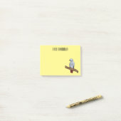 Post-it® Illustration d'un perroquet gris en Afrique (Sur un bureau)