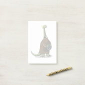 Post-it® Illustration D'Un Plateosaure Habillé Comme Prêtre (Sur un bureau)