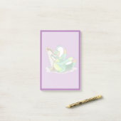 Post-it® Illustration D'Un Plateosaure Jouant De La Harpe. (Sur un bureau)