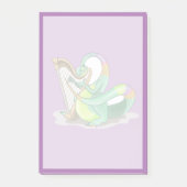 Post-it® Illustration D'Un Plateosaure Jouant De La Harpe. (Devant)