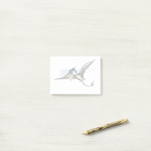 Post-it® Illustration D'Un Pteranodon Dinosaure. (Sur un bureau)