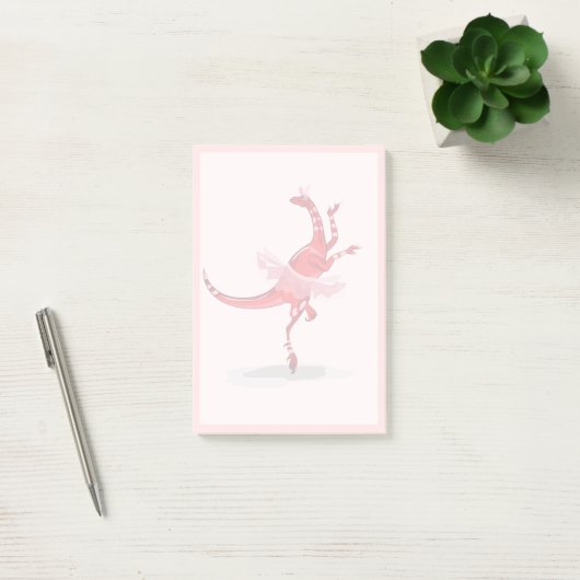 Post-it® Illustration D'Un Raptor Danseur Ballerina. (Bureau)