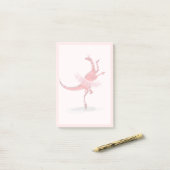 Post-it® Illustration D'Un Raptor Danseur Ballerina. (Sur un bureau)