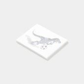 Post-it® Illustration D'Un Raptor Dinosaure Jouant Au Footb (Incliné)