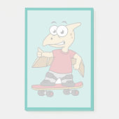 Post-it® Illustration D'Un Skateboard De Ptérosaure. (Devant)