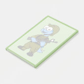 Post-it® Illustration D'Un Soldat De Stegosaurus. (Incliné)