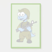 Post-it® Illustration D'Un Soldat De Stegosaurus. (Devant)