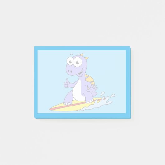 Post-it® Illustration D'Un Spinosaure De Surf. (Devant)