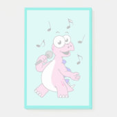 Post-it® Illustration D'Un Stegosaurus Chantant. (Devant)