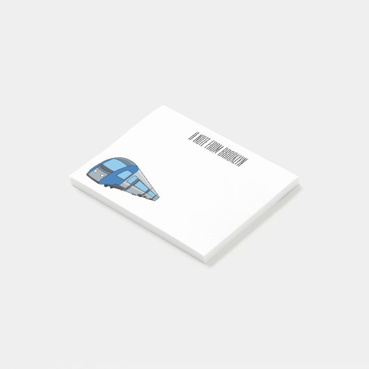 Post-it® Illustration d'un train électrique (Incliné)