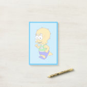 Post-it® Illustration D'Un Tricératops Runner. (Sur un bureau)