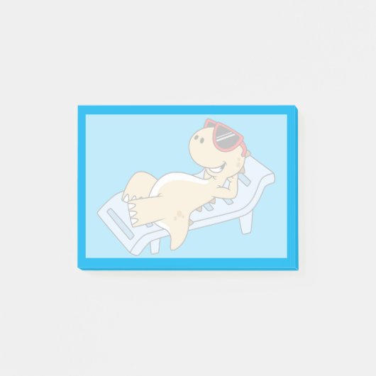 Post-it® Illustration D'Un Tyrannosaurus Rex Bain De Soleil (Devant)