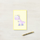 Post-it® Illustration D'Un Tyrannosaurus Rex De Patinage. (Sur un bureau)