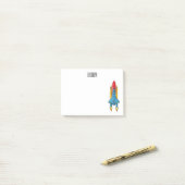 Post-it® Illustration d'un vaisseau de fusées (Sur un bureau)