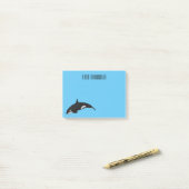Post-it® Illustration d'une baleine tueuse (Sur un bureau)