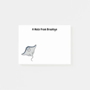 Post-it® Illustration d'une caricature de poisson stingray