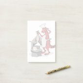 Post-it® Illustration D'Une Cuisine De Chef Tyrannosaurus R (Sur un bureau)